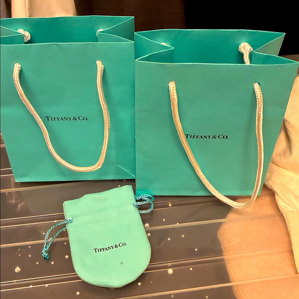 EUC Tiffany & Co. Drawstring 2 Bags and Pouch